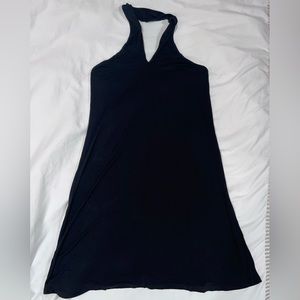 Jet Black a twisted High Halter Sleeveless Mini Dress